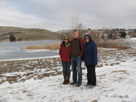 Family by Hillsdale Lake in Idaho Dec. 2009