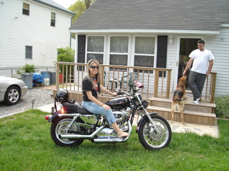 My daughter Lauren on my Harley