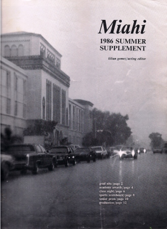1986 Miahi Summer Supplement Cover