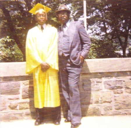 Me and dad at graduation, 1976