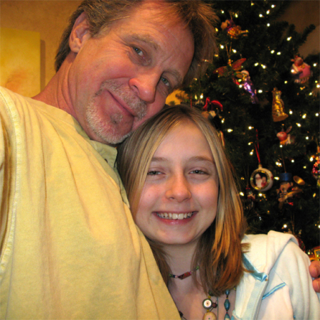 My youngest daughter and me, Xmas '08.