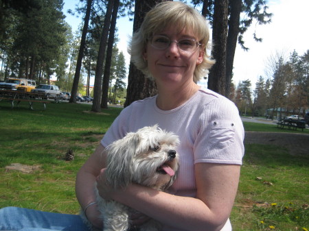 My beautiful wife and dog Missy