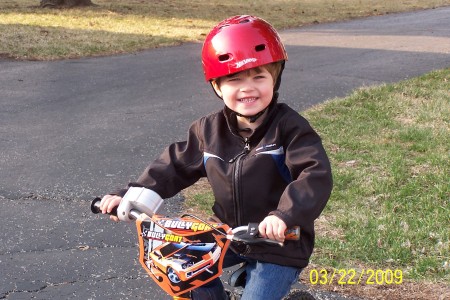 Ethan and his first bike.