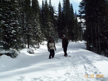 Snowshoeing after Christmas 2002
