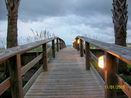 dock going out to the beach outside our room