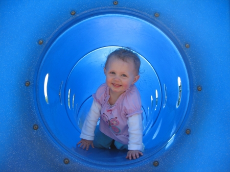 Hannah on the slide