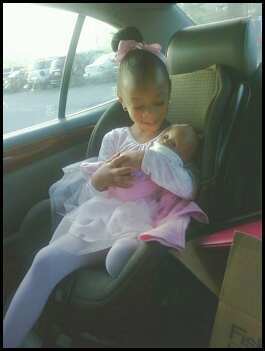 my baby with her "babydoll"