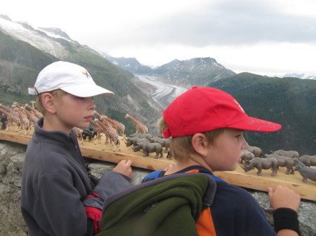 The kids, Aletsch Glacier, 12.Jul 2009