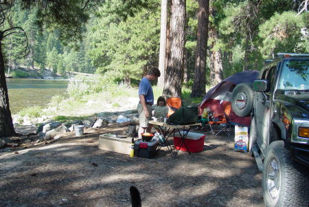 Camping on the Upper South Fork Boise River