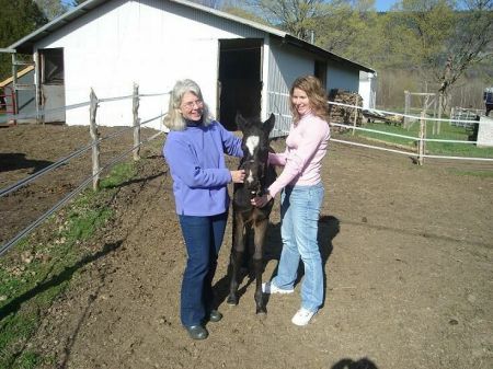 My daughter Catherine, myself & her 2nd foal.