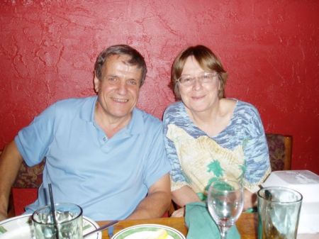 Betty and Andre at a restaurant in Knoxville