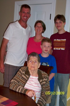 Greg, Me, our boys, and Grandma