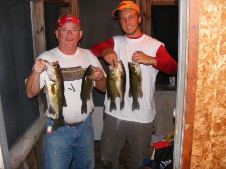 Grandson Bayden and I in Grass Lake Michigan