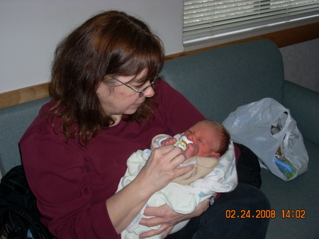 Me with grandson Tyler, day 1 of his life