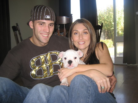 Carlene and Joe with their dog