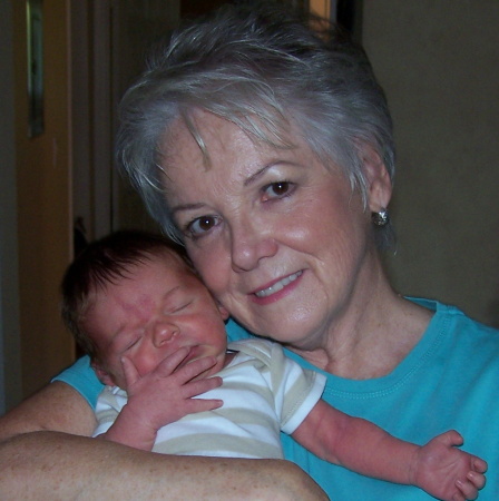 Grandma martha with 10 day old Landon