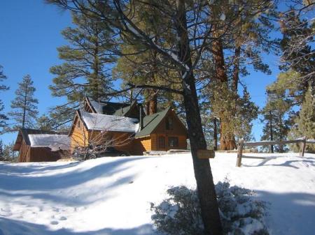 Big Bear Cabin in the snow season