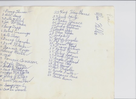 June 1957 Grad class names
