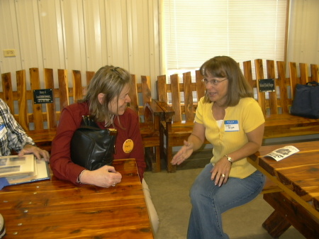 Cheryl and Dondra sharing a laugh