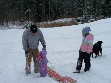 Sledding with the "girls"