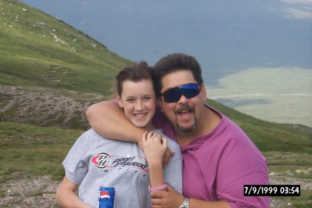 Tony and daughter Melody in Scotland