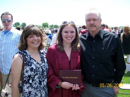 Heather Graduation- Me, Heather-daughter, Matt