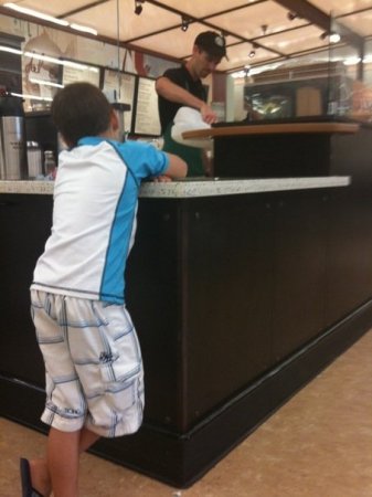 My grandson Ford, he loves his Starbucks!