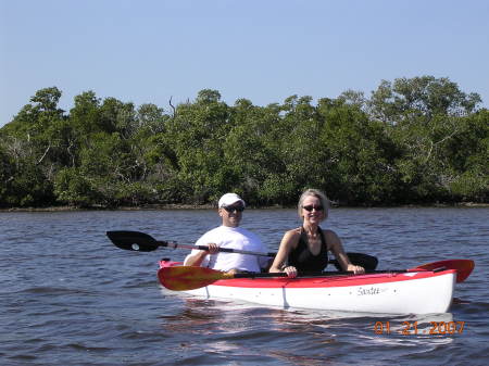 Kimberly and I Kayaking in Matlacha, FL