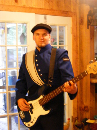 Joshua in his Shorter College Band uniform