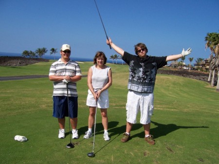 Derk, Cathy and Sam - more golf