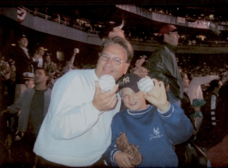 My son Ryan and me at Yankee Stadium