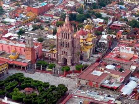 La Parroquia from a hot air balloon