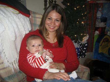 Tiff & little AJ, Christmas 2008.