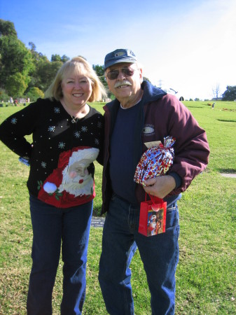 Linda and Dad on Christmas Eve 12-24-09