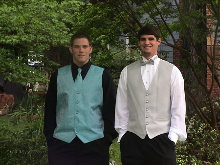 Prom 2009 My youngest son(right) and a buddy