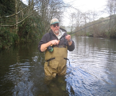 Fly fishing action