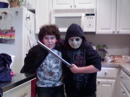 Devin the vampire with his friend Keenon..2009