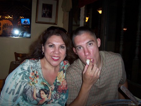 My son Joseph and I on his 19th bday 06/11/09