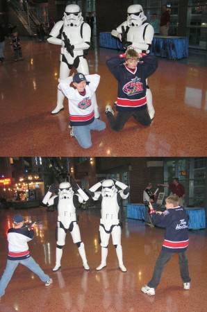 Star Wars Night at a Blue Jackets game