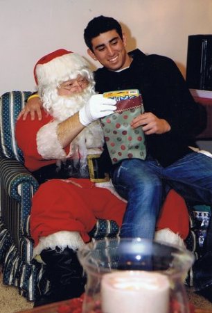 Joey and Santa December 2008