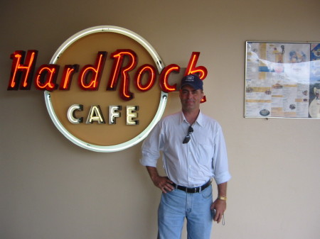 Me in Guam in front of the Hard Rock