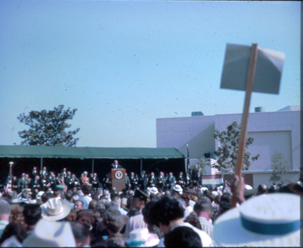 LBJ at the South Gate park. 1964