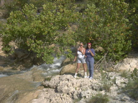 Elaine and Pam at Edge Falls