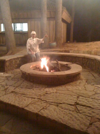 New Firepit outside of Pool Kitchen