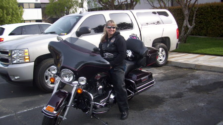 Kim on our 06 Ultra Classic Harley