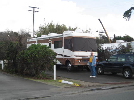 Our Storm Motorhome & I after the Storm