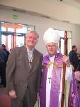Ken Edlund with Santa Fe Archbishop Sheehan