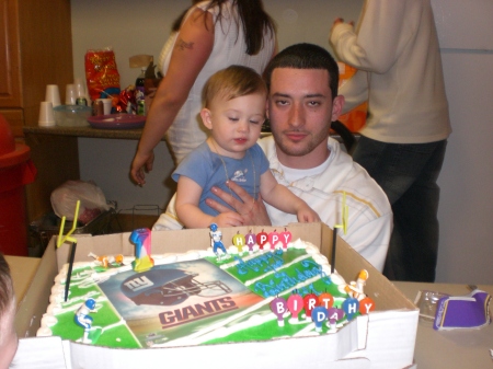 E's 1st birthday w/ his daddy