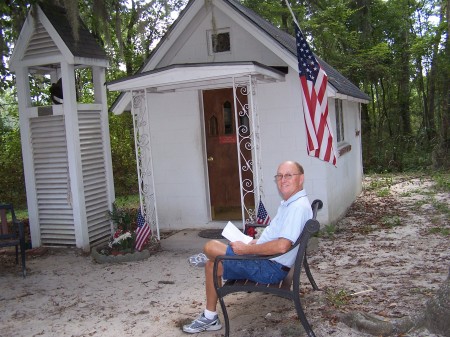 Beside the Smallest Church in the US