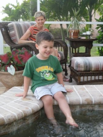 Mary and Jacob...hanging out by the pool